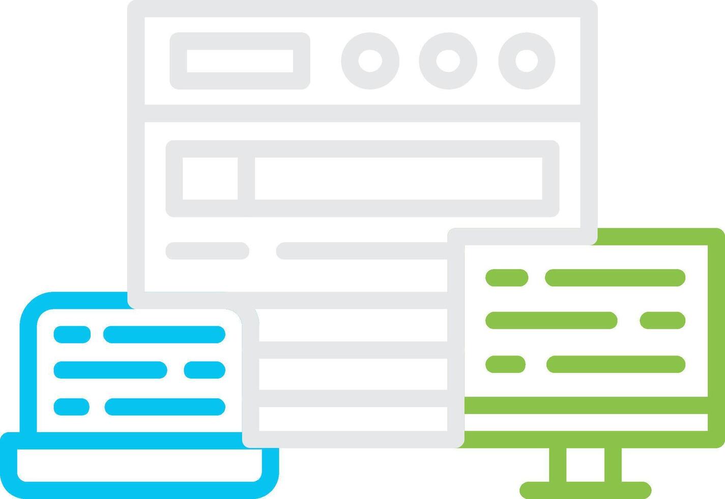Responsive Design Creative Icon Design vector