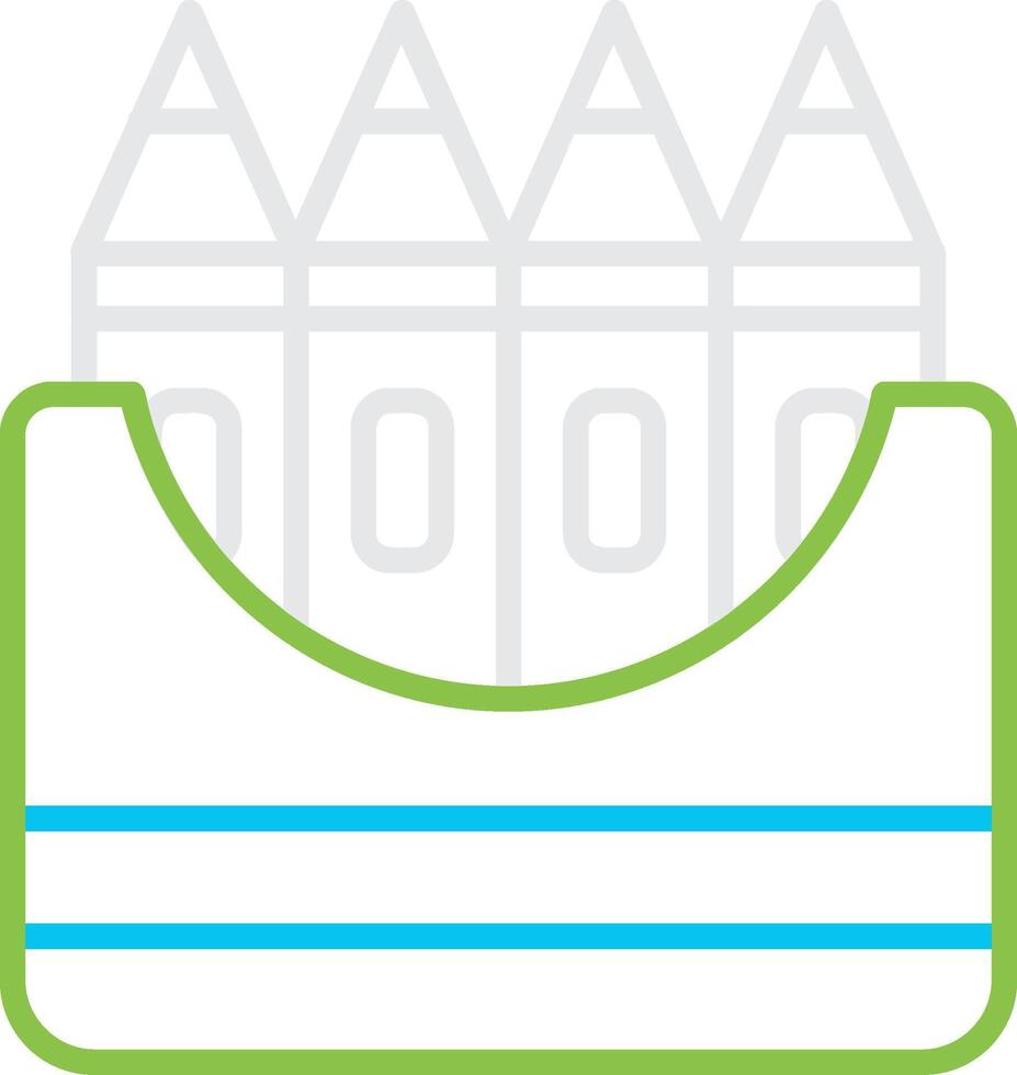 Crayons Creative Icon Design vector