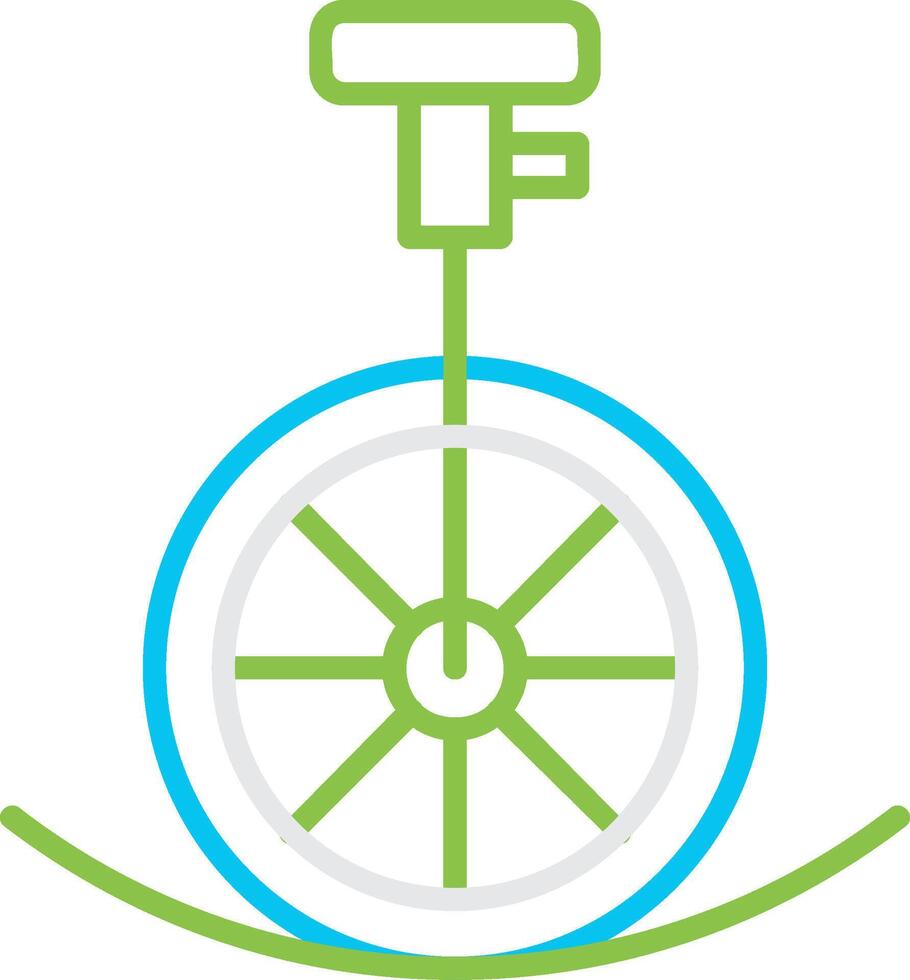 Unicycle Performance Creative Icon Design vector