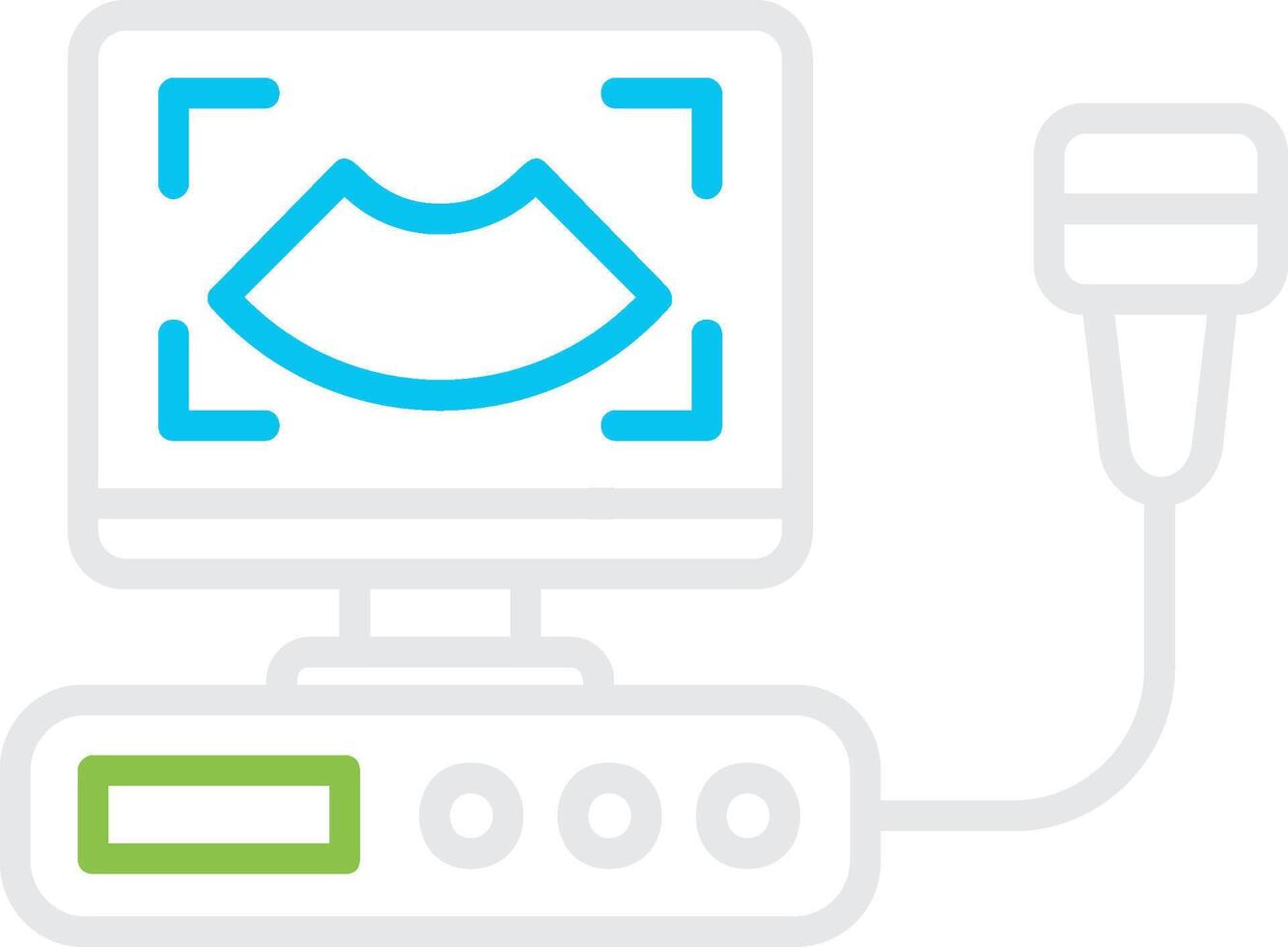 Ultrasound Creative Icon Design vector