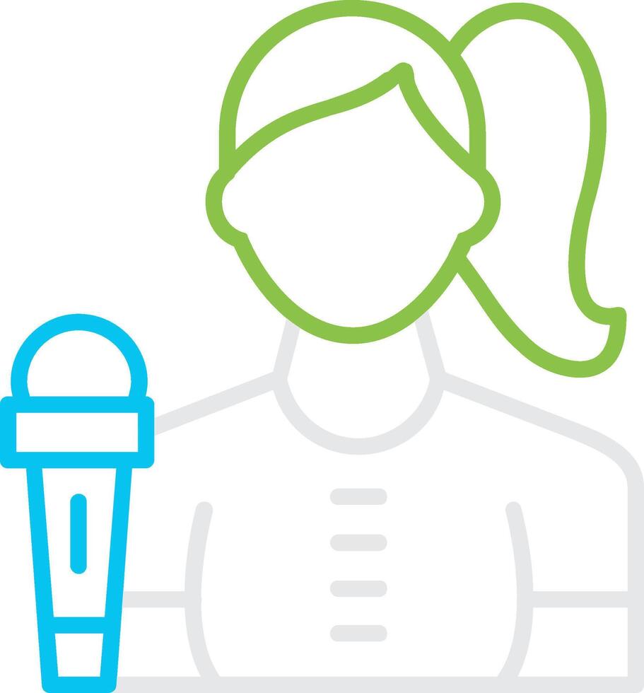 Journalist Creative Icon Design vector