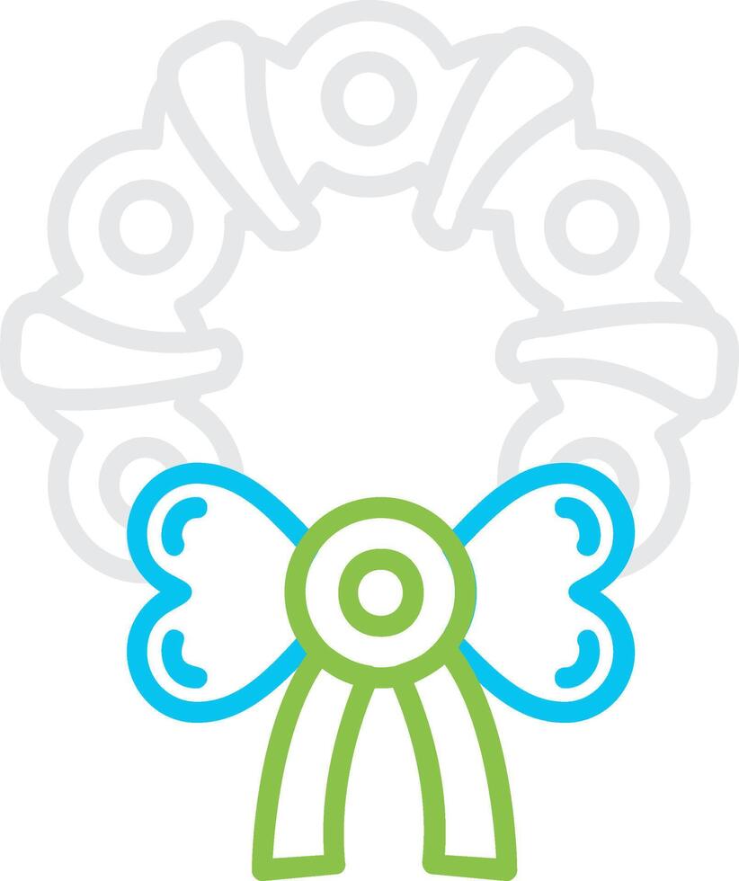Christmas Wreath Creative Icon Design vector