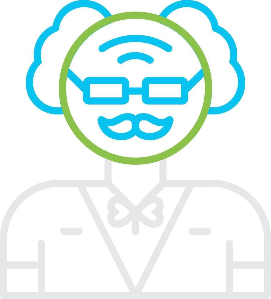 Old Man Creative Icon Design vector