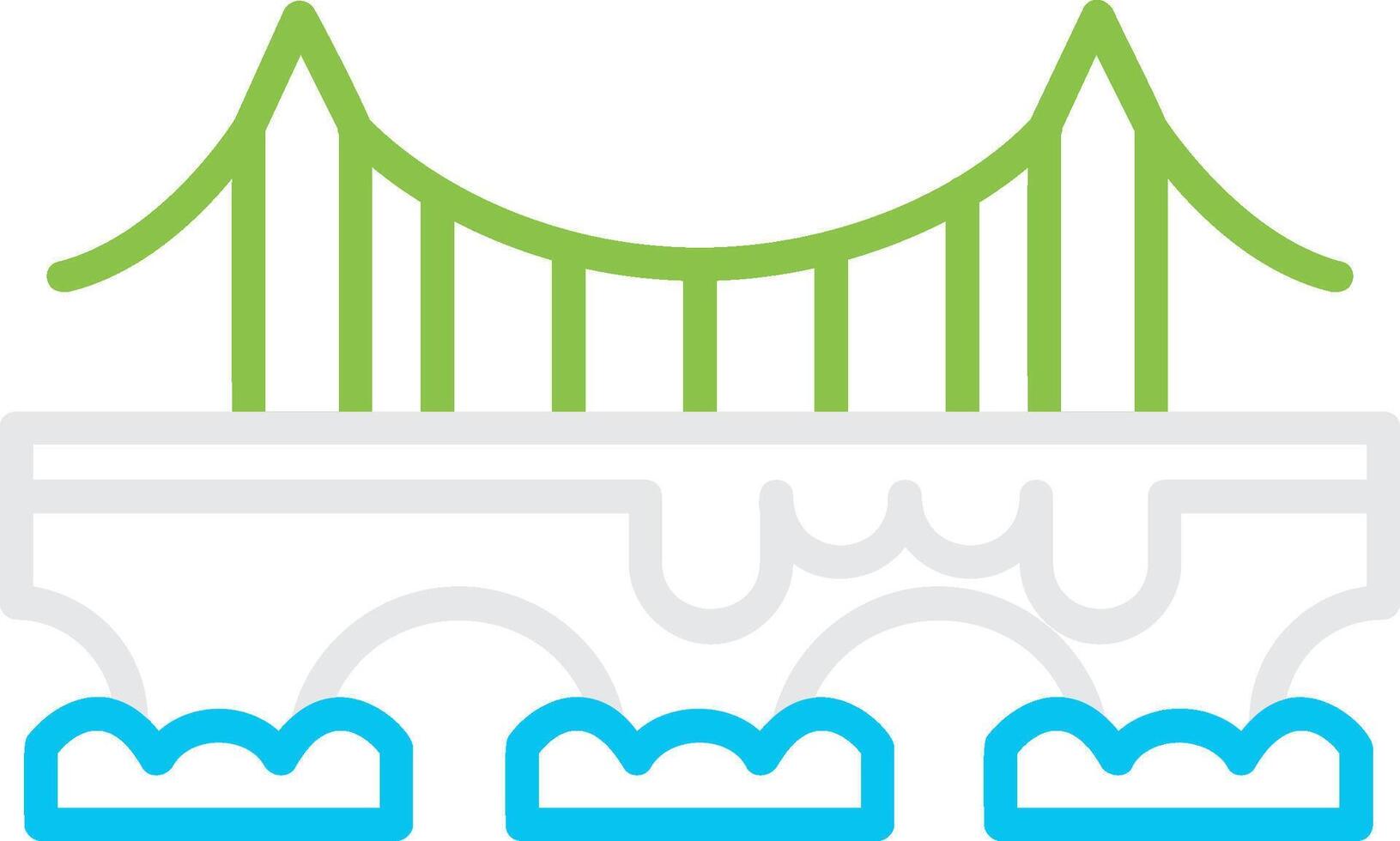 Bridge Creative Icon Design vector