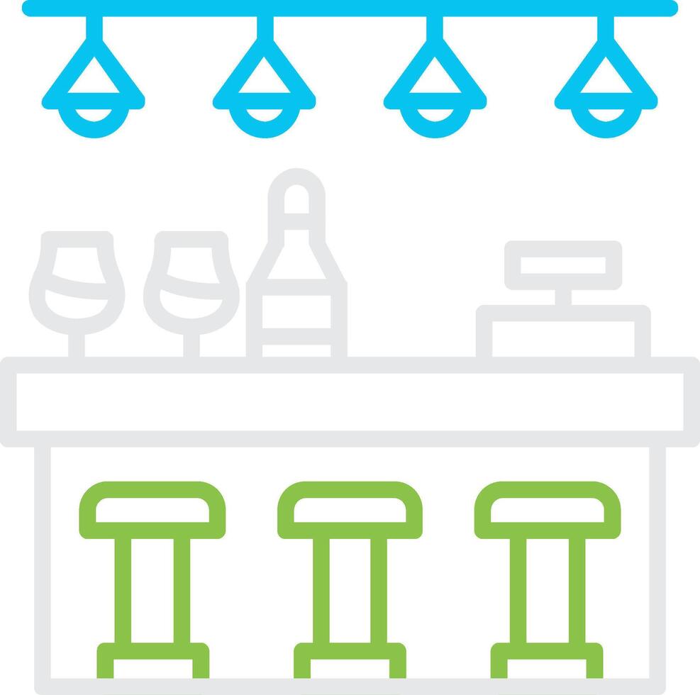 Bar Counter Creative Icon Design vector