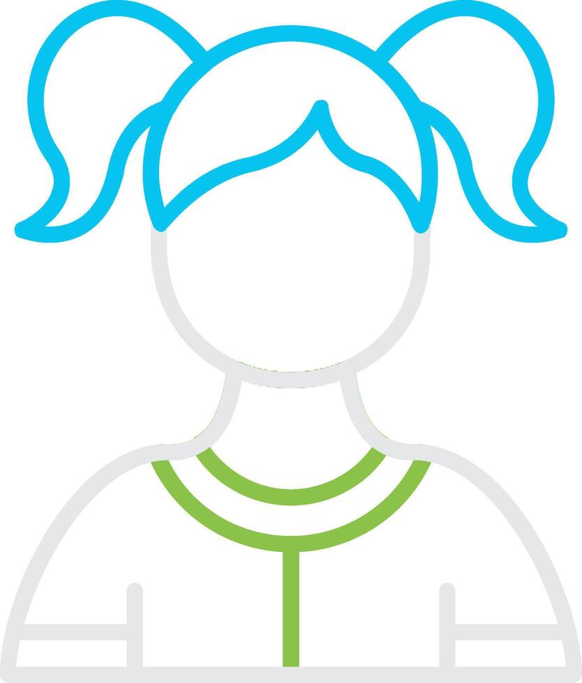 Girl Creative Icon Design vector