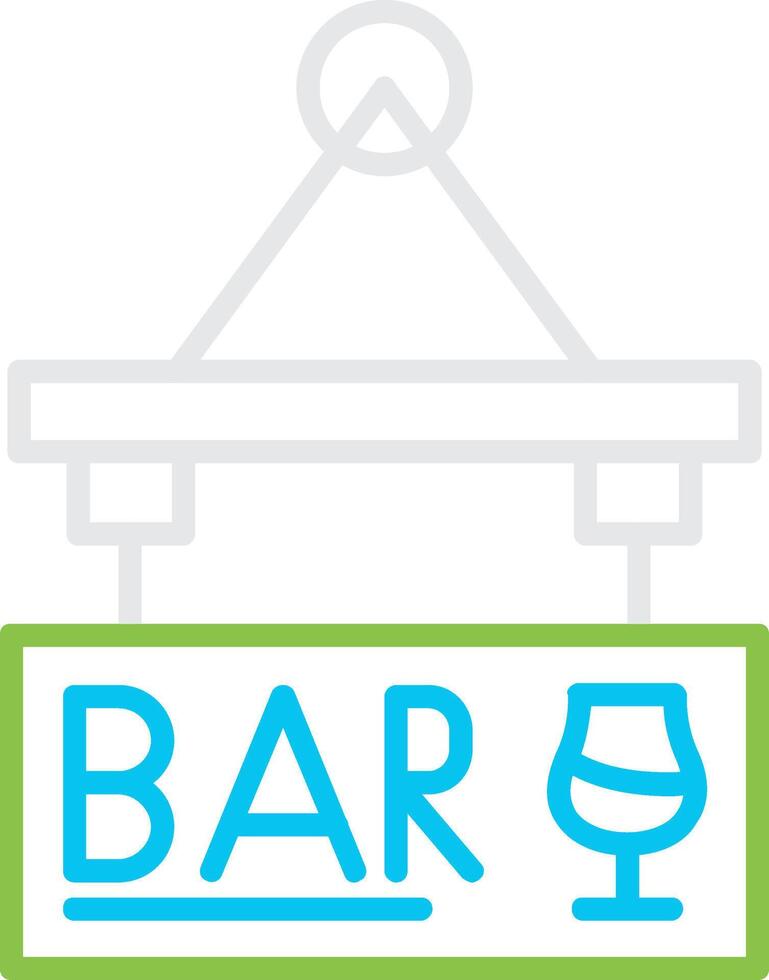 Bar Sign Board Creative Icon Design vector
