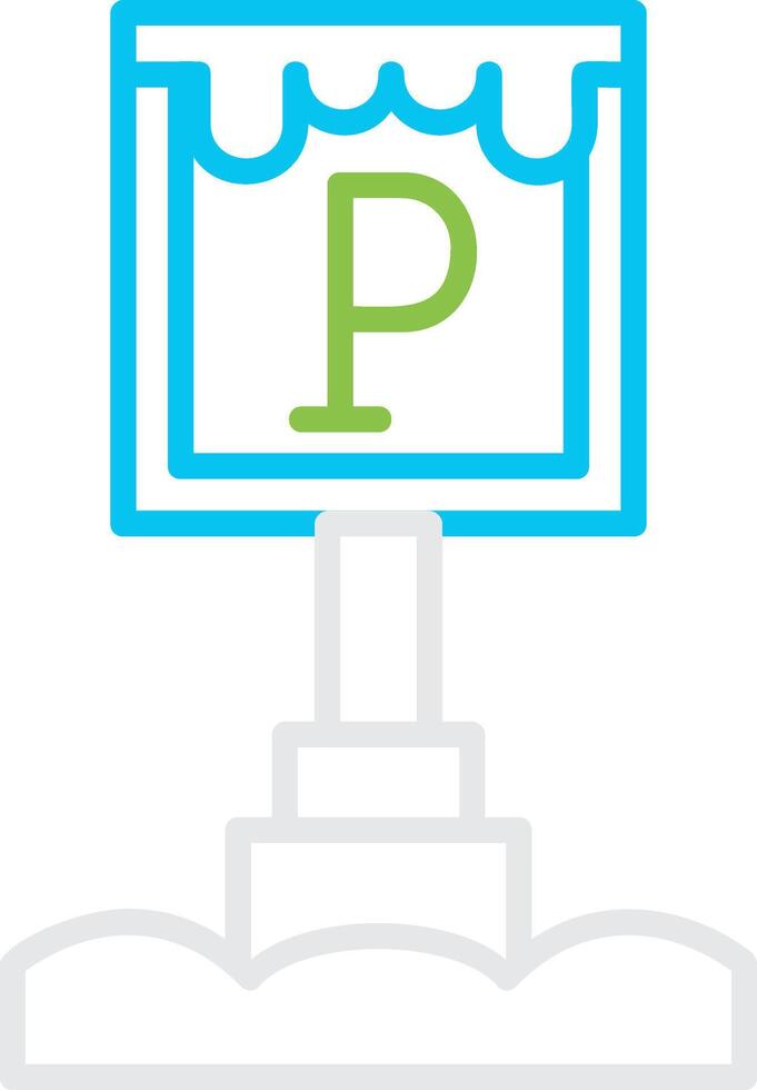 Parking Sign Creative Icon Design vector