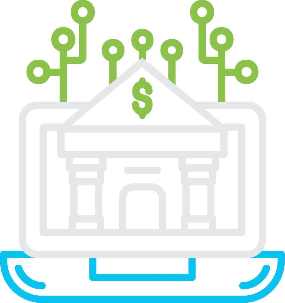 Bank Creative Icon Design vector
