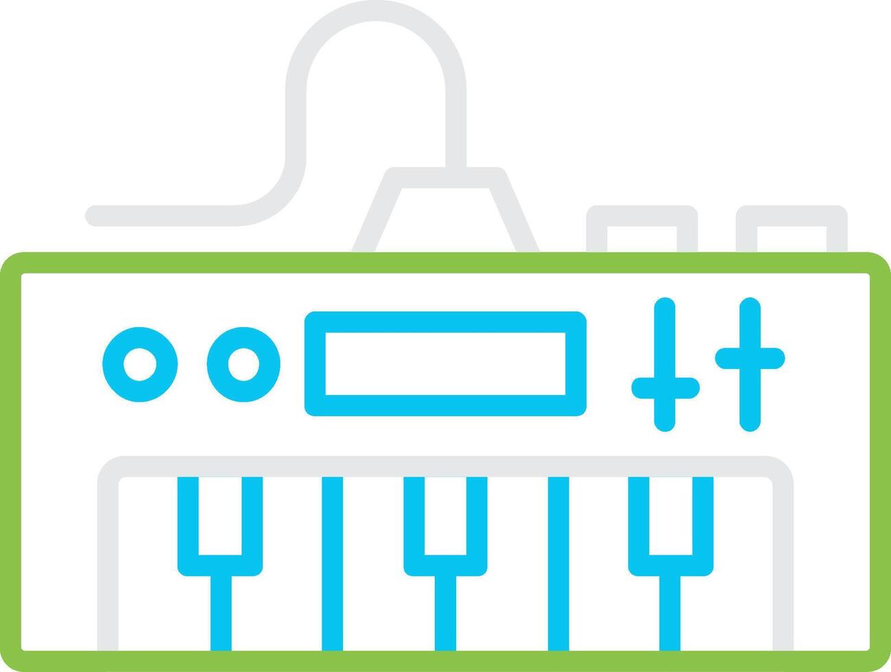 Electric Piano Creative Icon Design vector