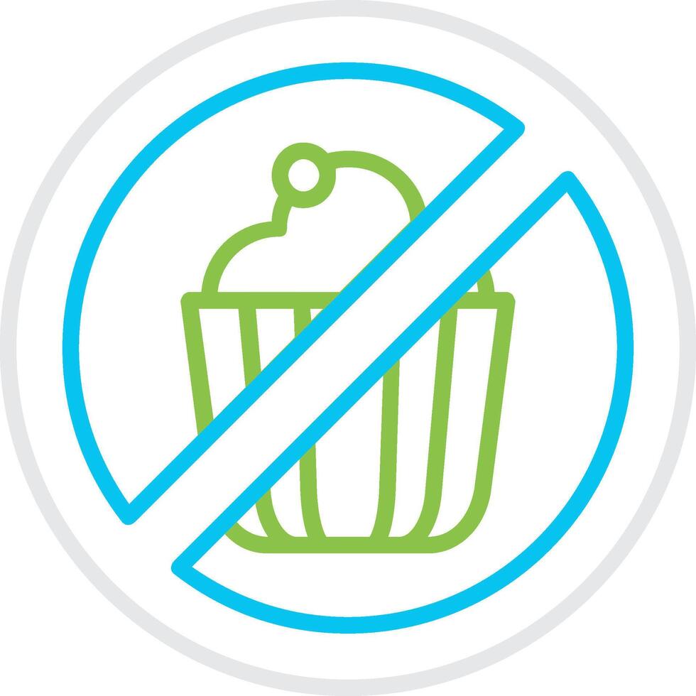No Sweets Creative Icon Design vector