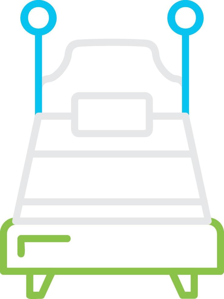 Single Bed Creative Icon Design vector