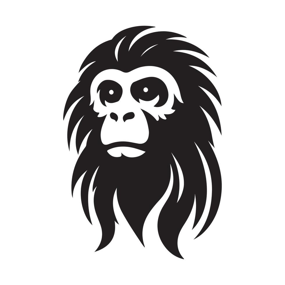 Monkey vectors silhouette