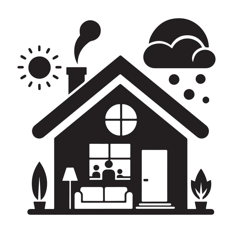 Home vectors silhouette