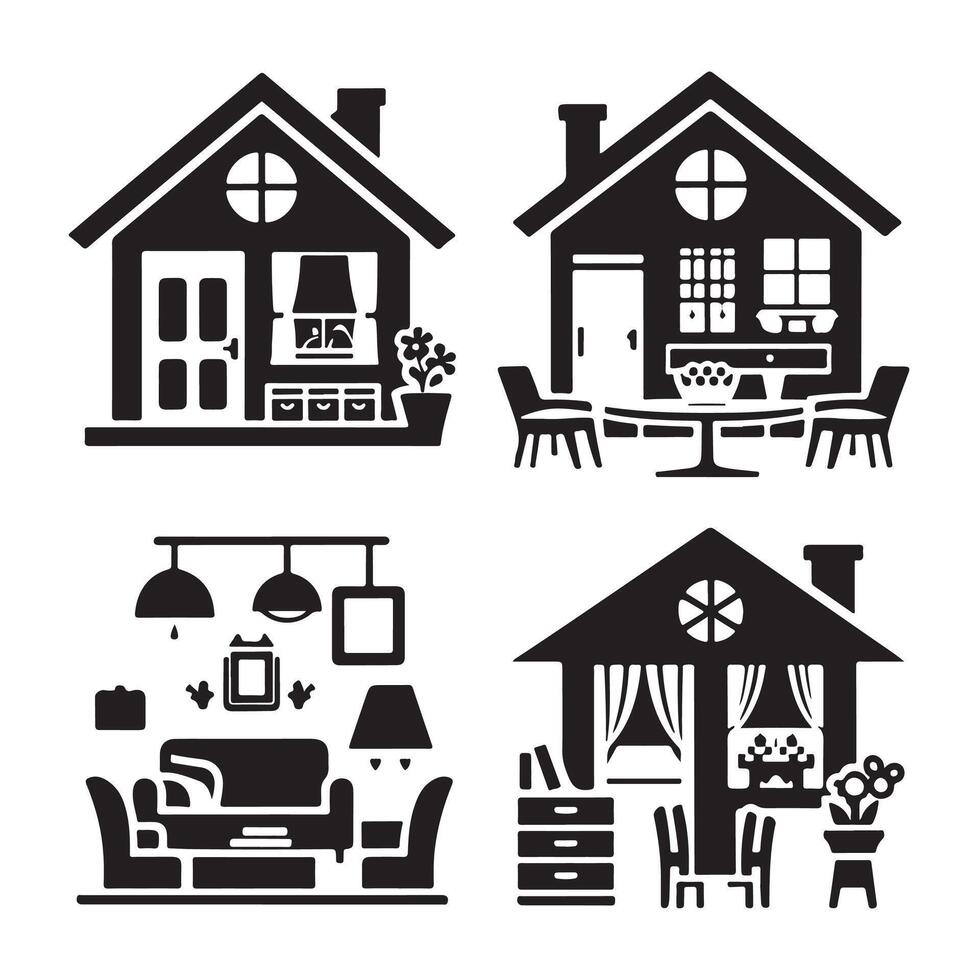 Home vectors silhouette