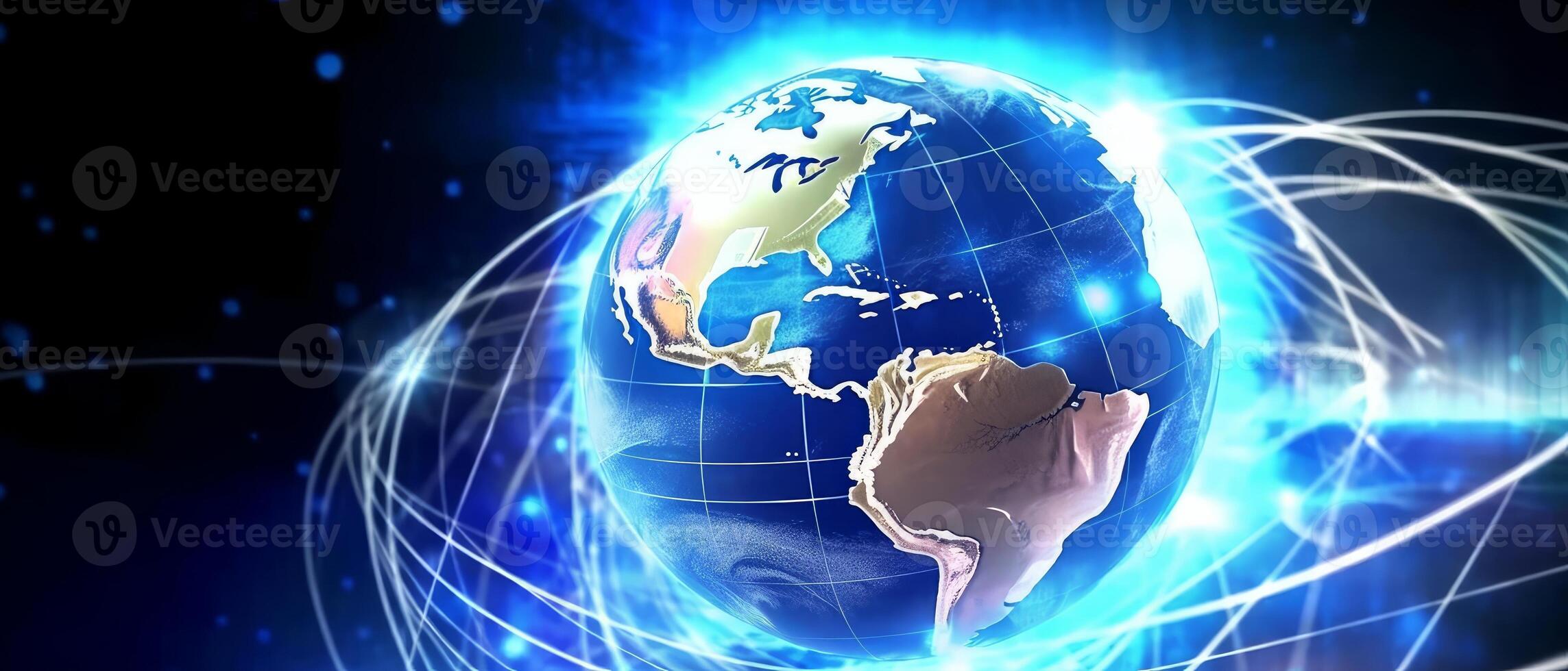 Internet concept of global business, ideas of conducting business operations and transactions on a global scale, e-commerce, digital marketing, online payments, remote collaboration. . photo