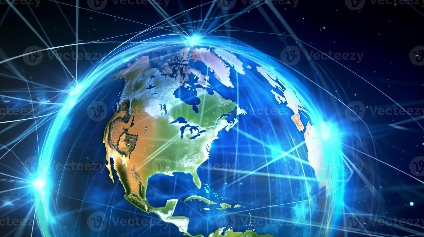 Internet concept of global business, ideas of conducting business operations and transactions on a global scale, e-commerce, digital marketing, online payments, remote collaboration. . photo