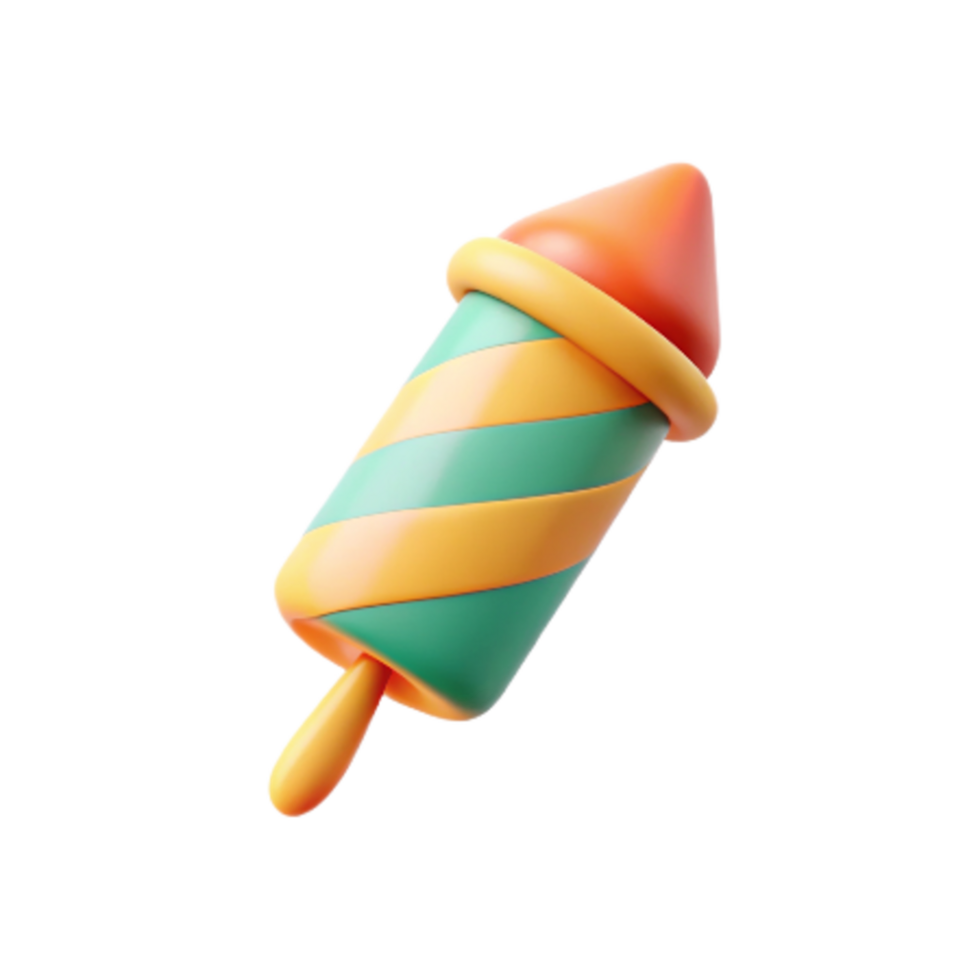 Firework Rocket 3d Render png