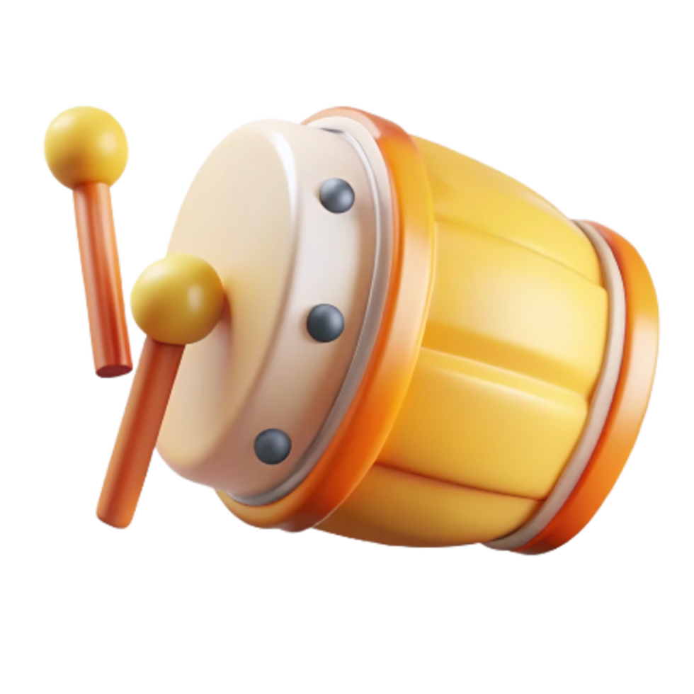 Bedug Drum 3d Asset png