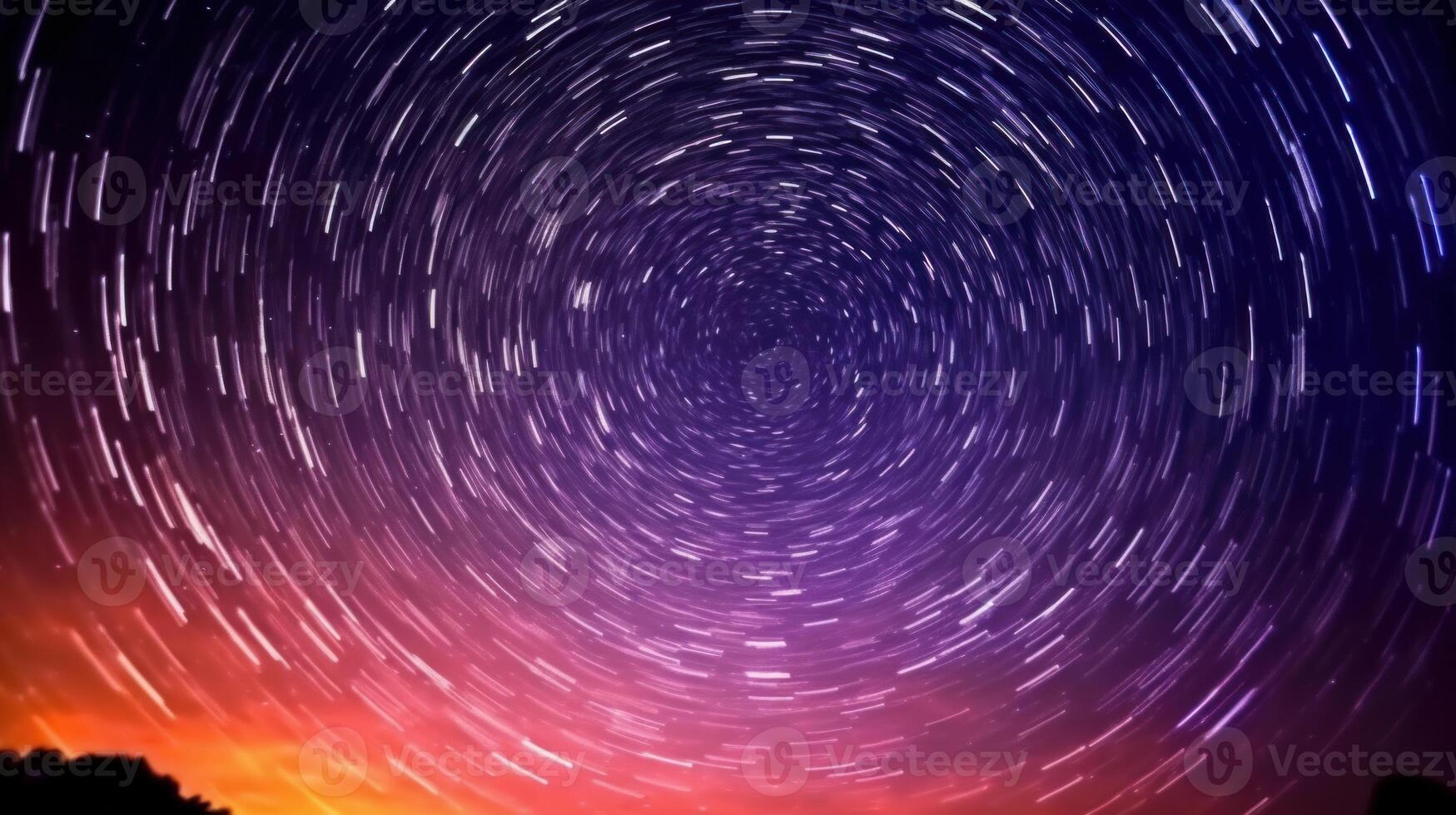 Spectacular stars at night with the North Star shining brightly. . photo