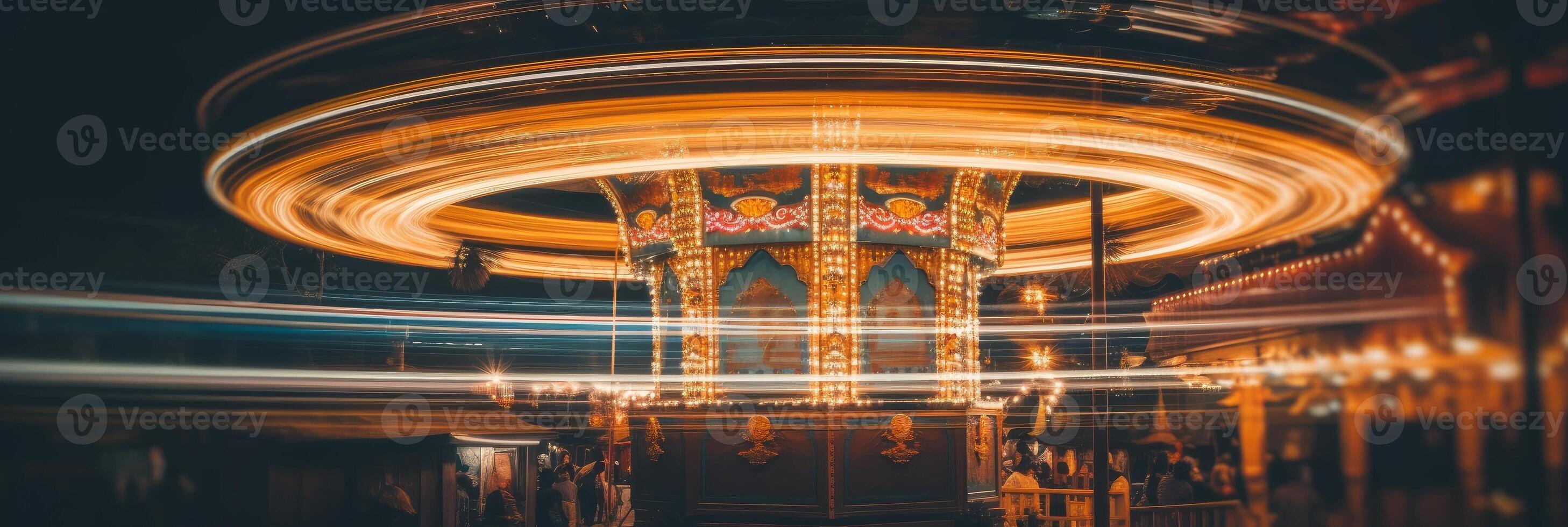 Roundabout. Feeling of joy and movement. . photo