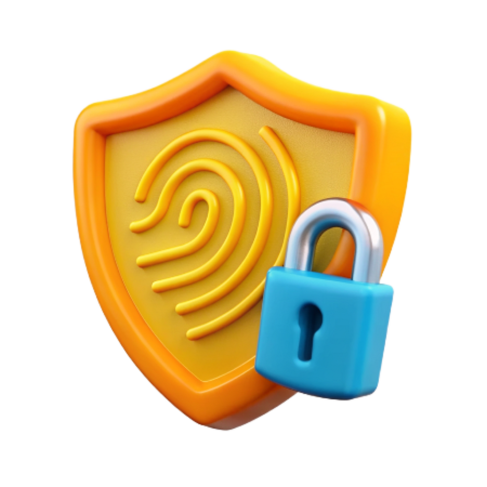 Finger Print Security Concept 3d Item png