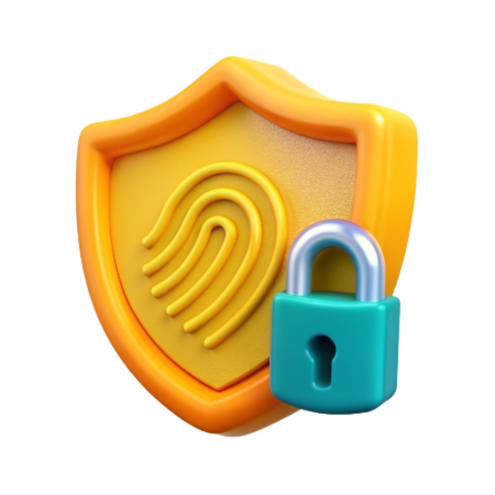 Finger Print Security Concept 3d Image png