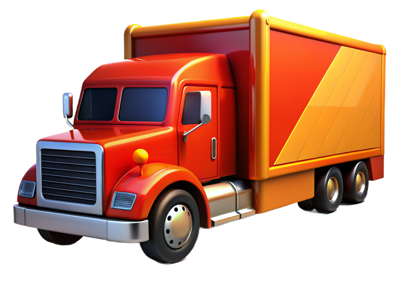 Trailer Truck 3d Object png