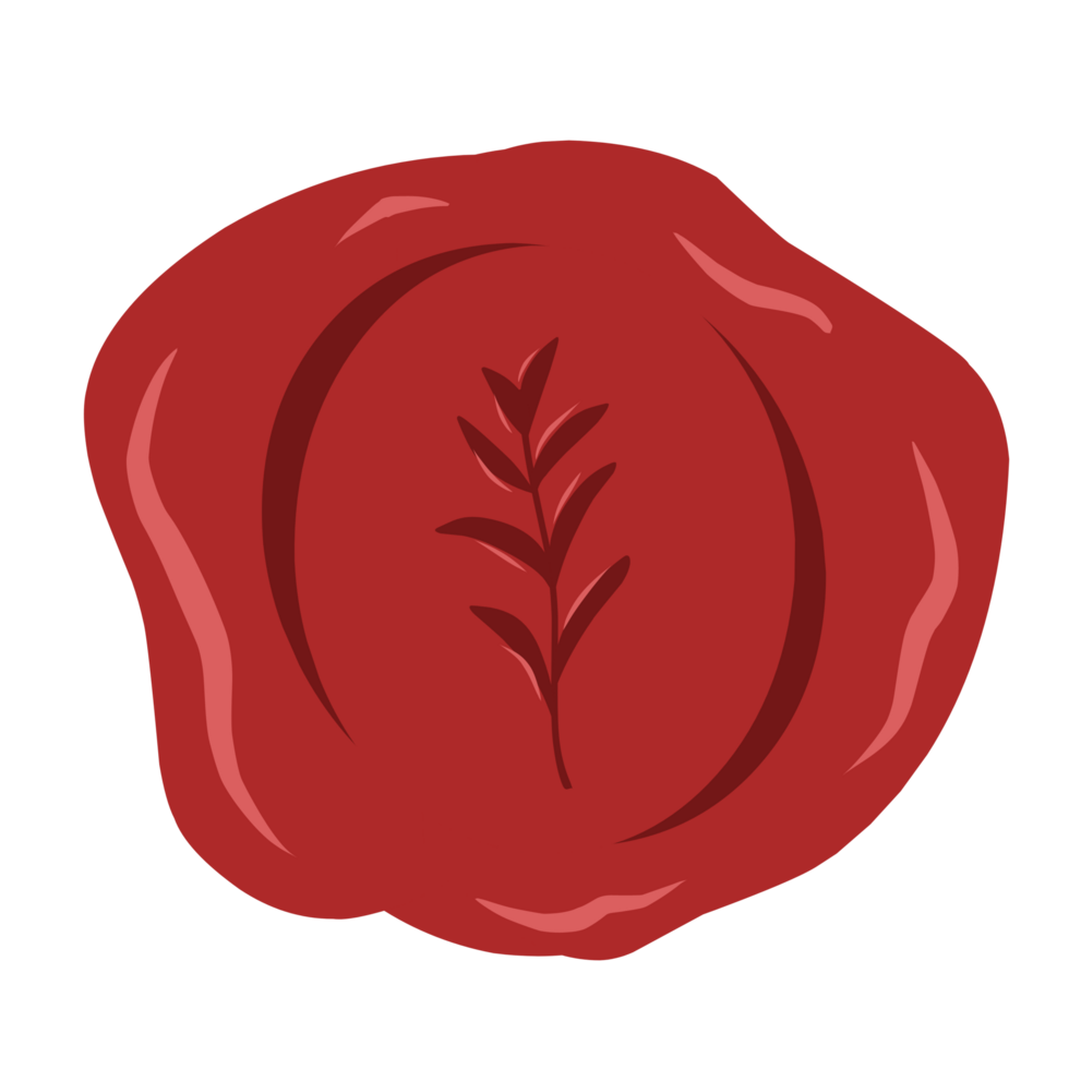 Red wax seal png