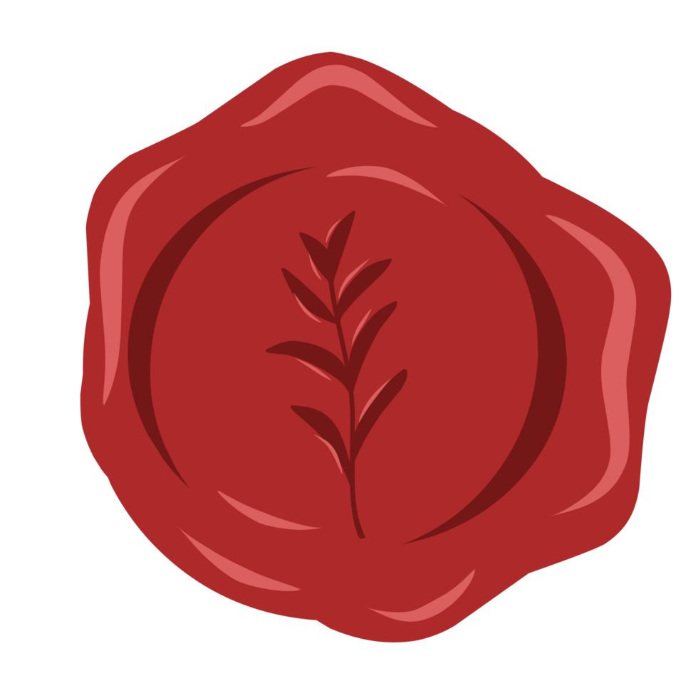 Red wax seal png