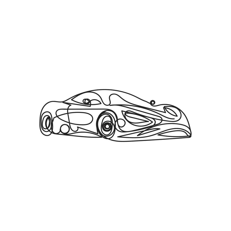 car one line art , car continuous line art, car minimal line art vector