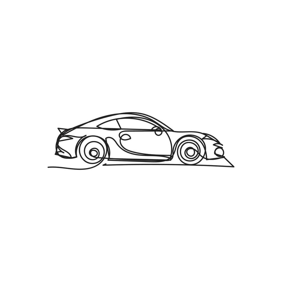 car one line art , car continuous line art, car minimal line art vector