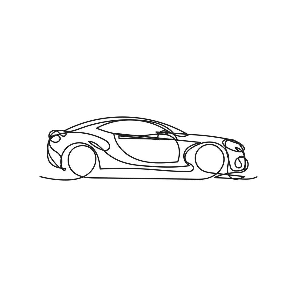 car one line art , car continuous line art, car minimal line art vector