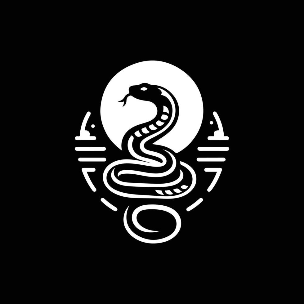 snake silhouette black and white design vector