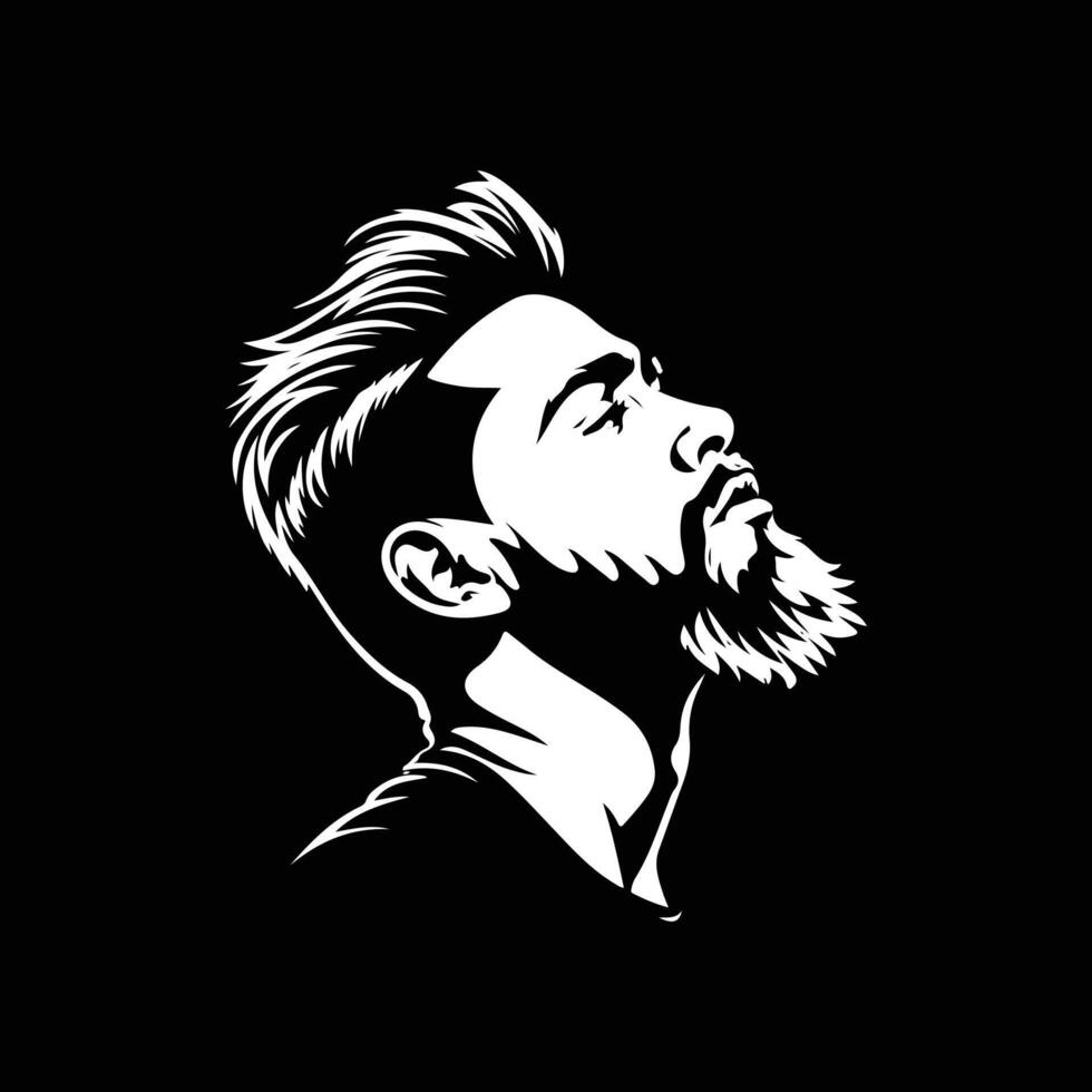 set of barber silhouette design vector