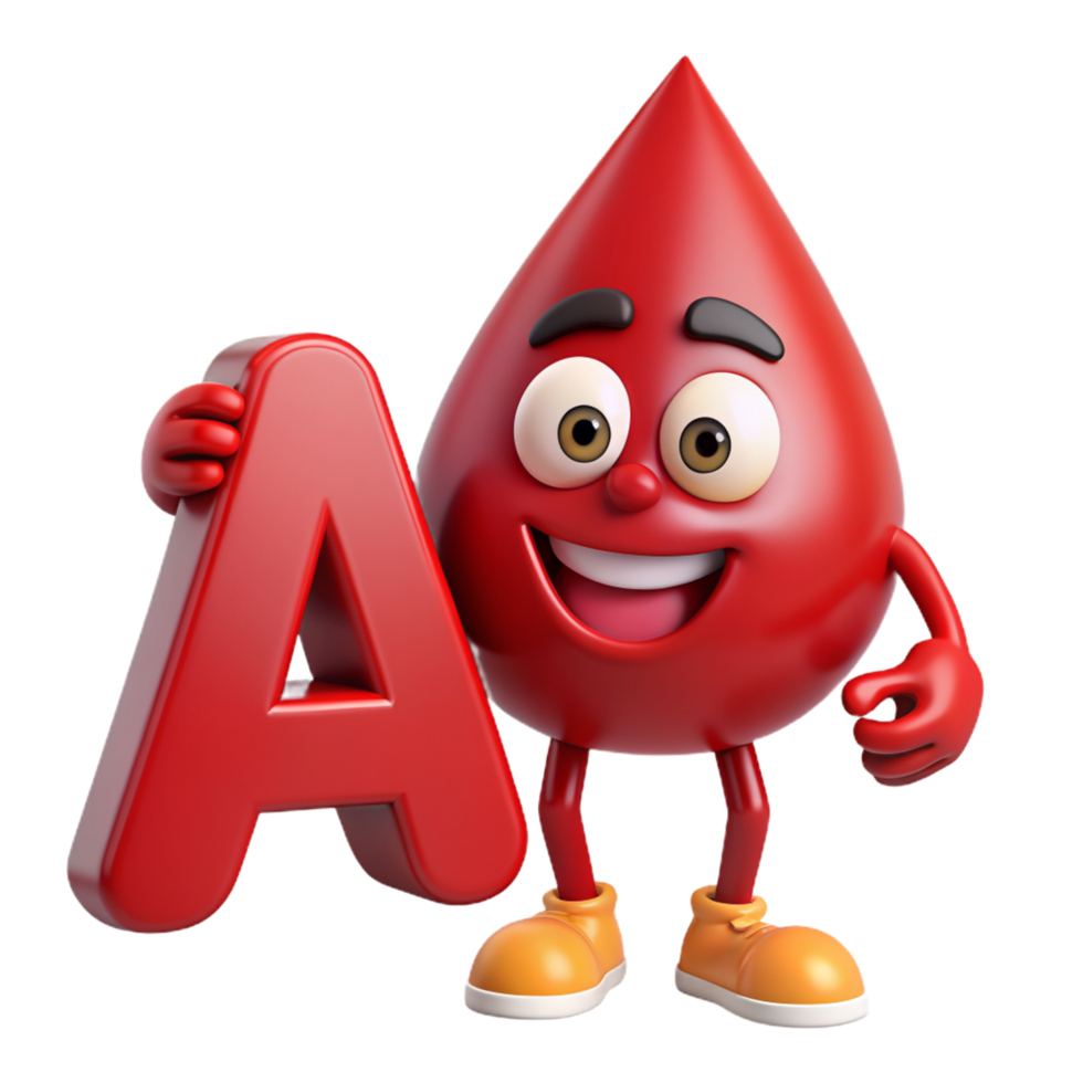 Blood Type A 3D Image png