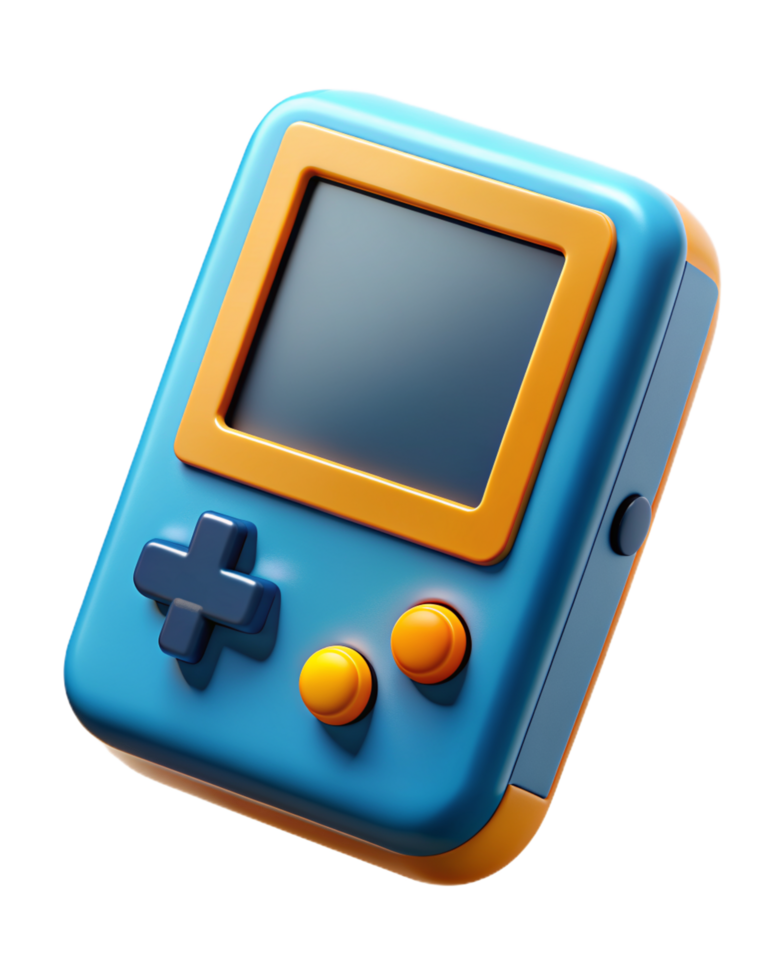 Retro Handheld Game 3d Image png