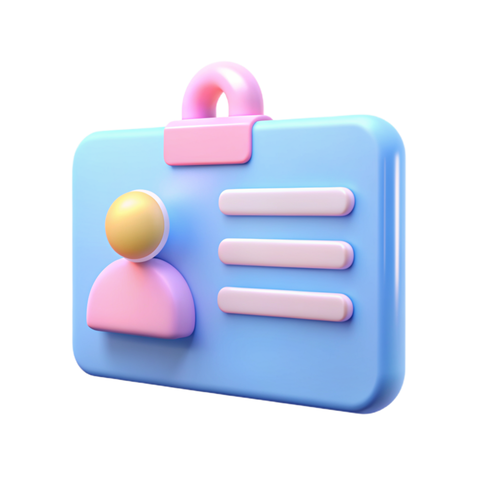 Identity Card 3d Graphic png
