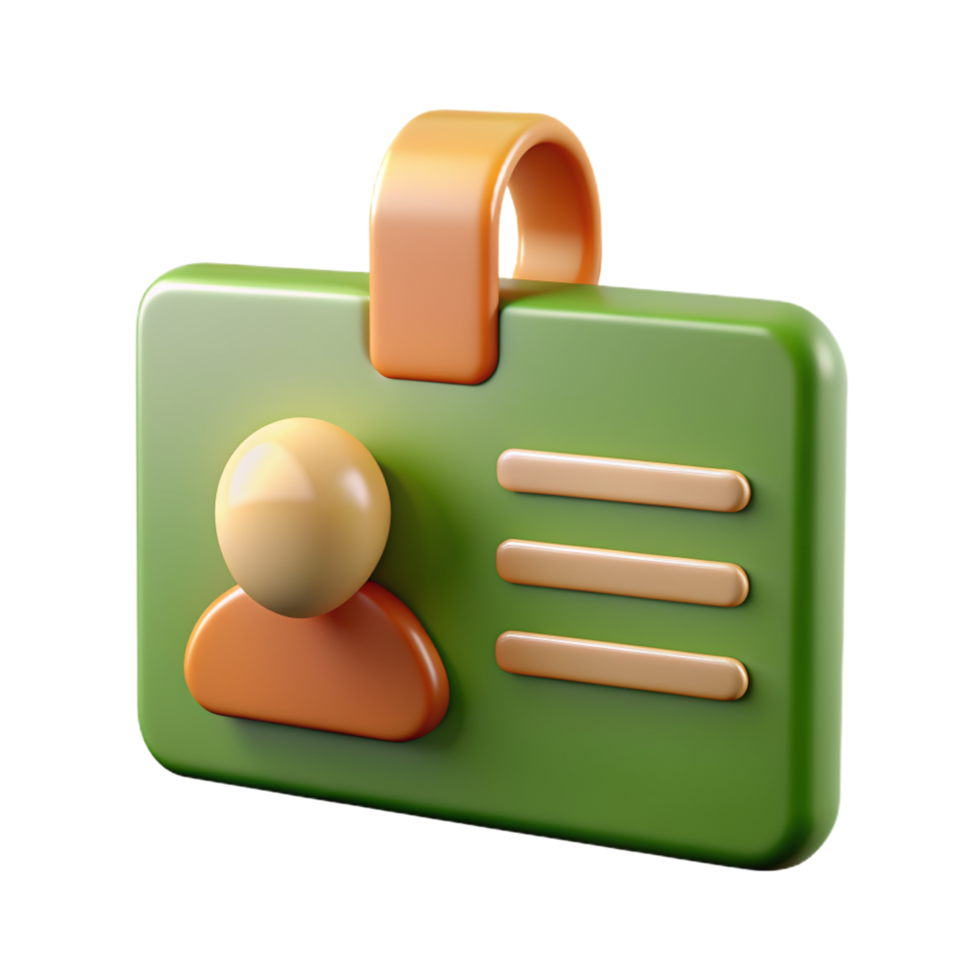 Identity Card 3d Image png
