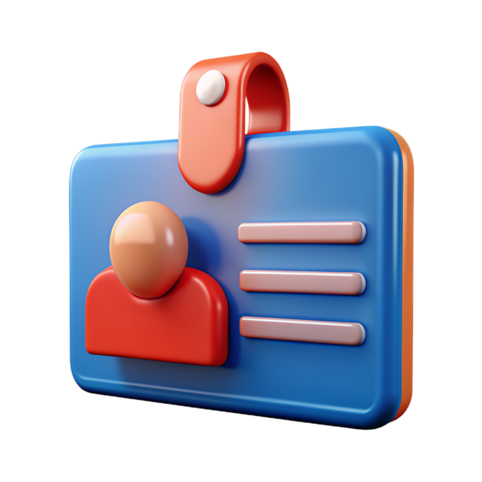 Identity Card 3d Design png