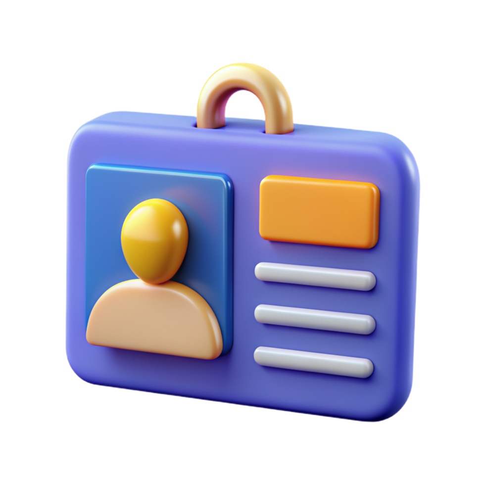 Identity Card 3d Concept png