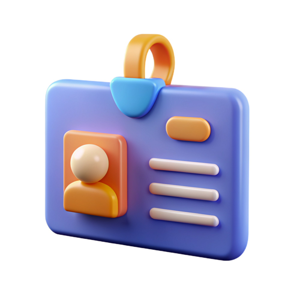 Identity Card 3d Item png