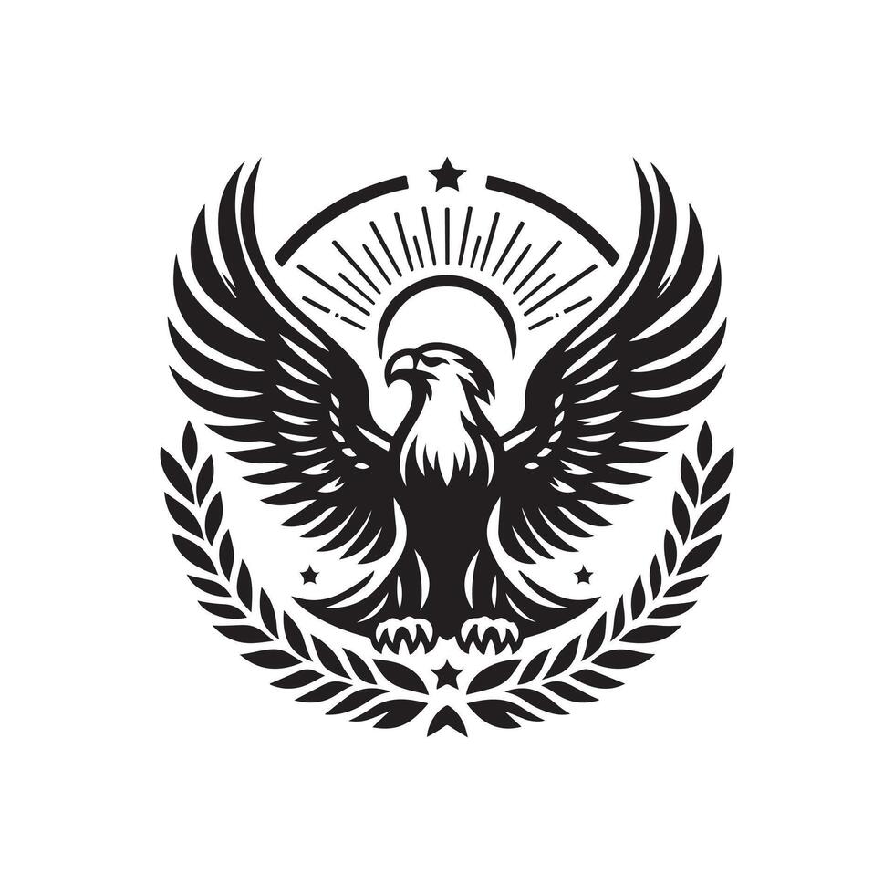 Eagle silhouette design vector