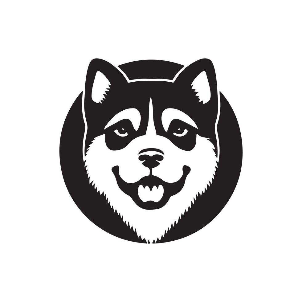 Akita dog illustration design vector
