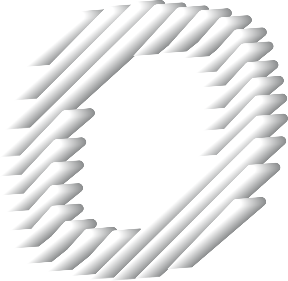 3D White Alphabet Letter O png