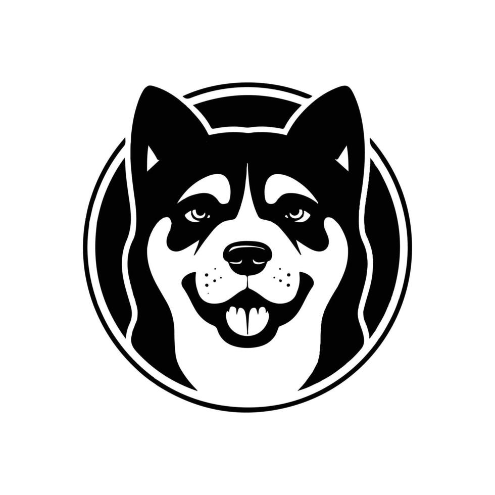 Akita dog illustration design vector