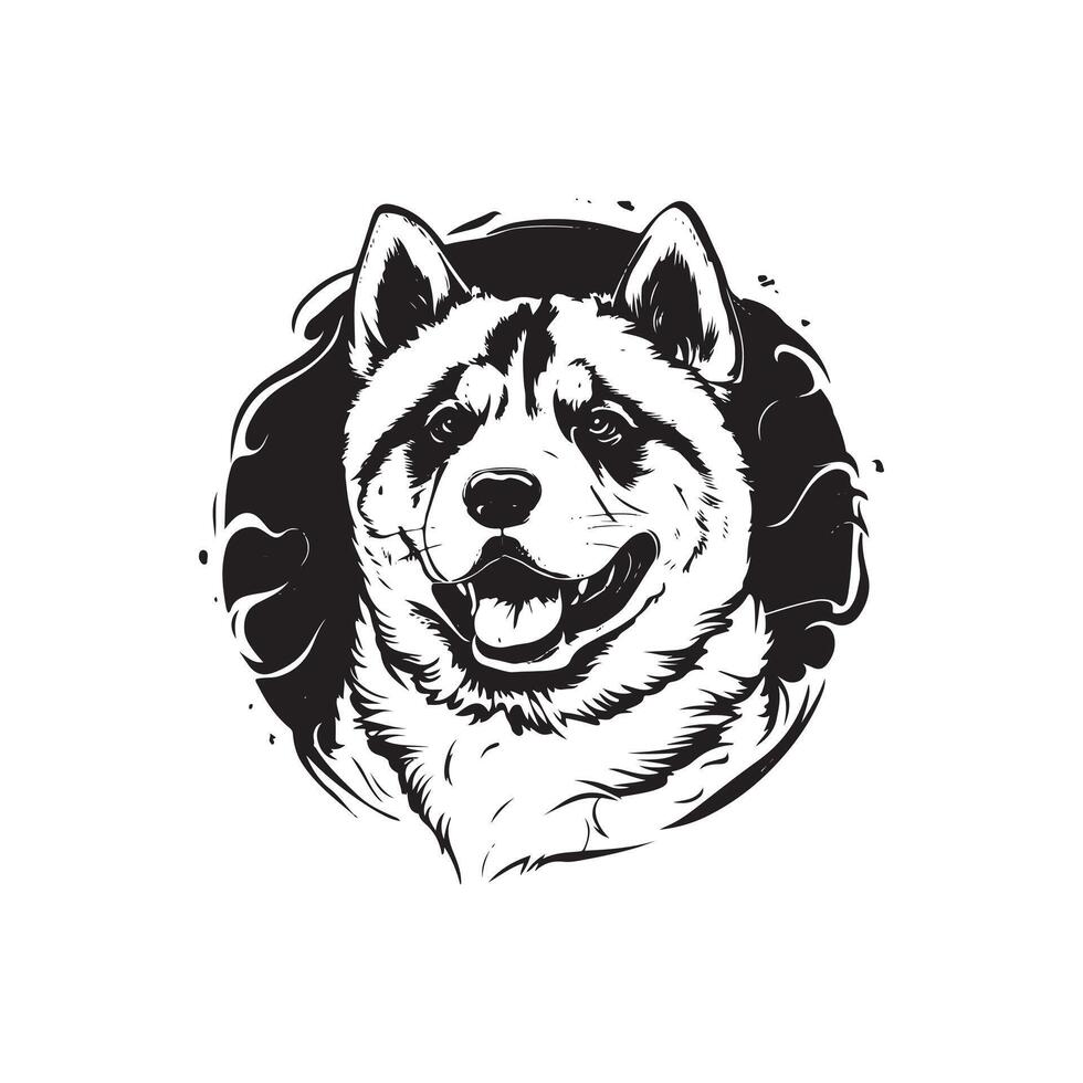 Akita dog illustration design vector