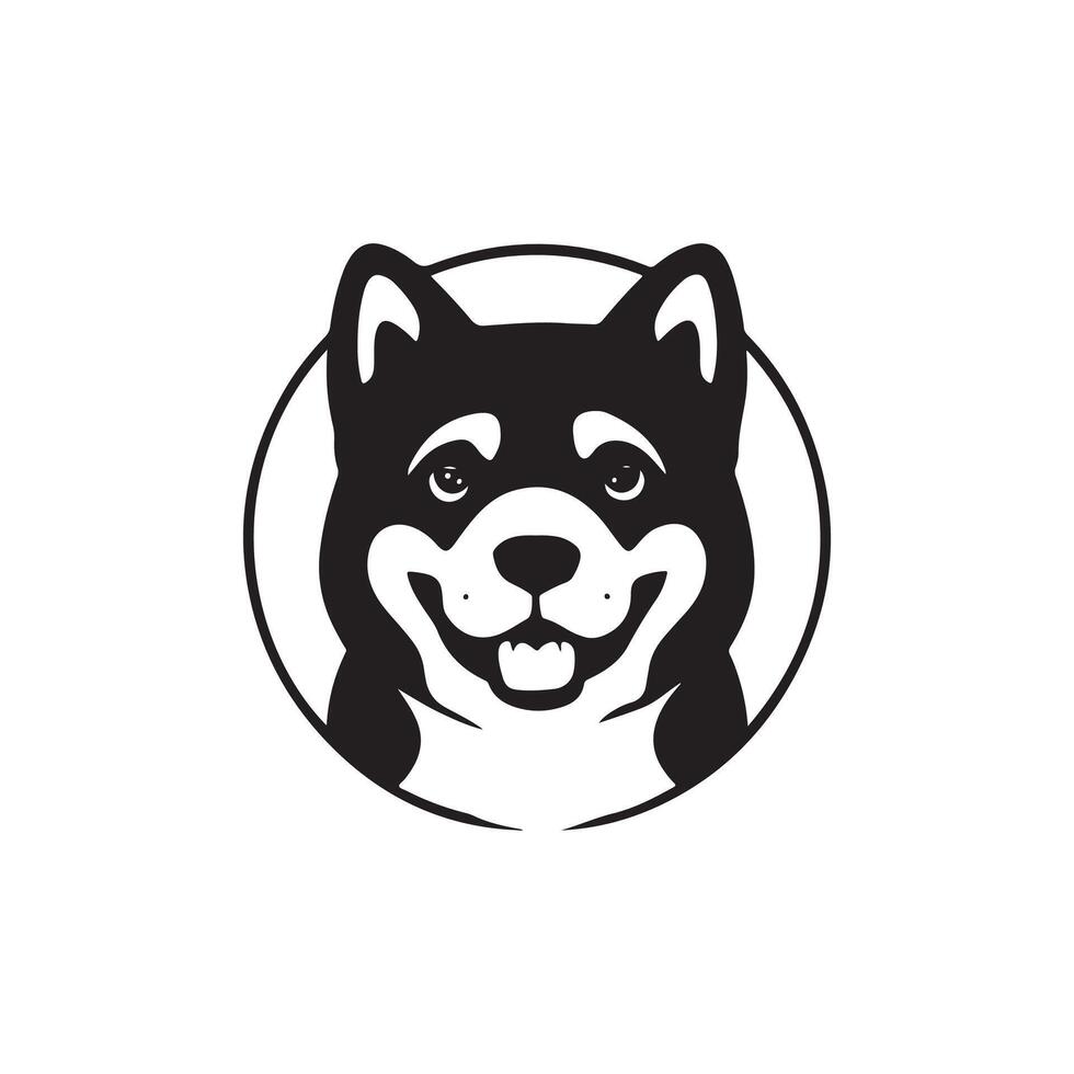 Akita dog illustration design vector