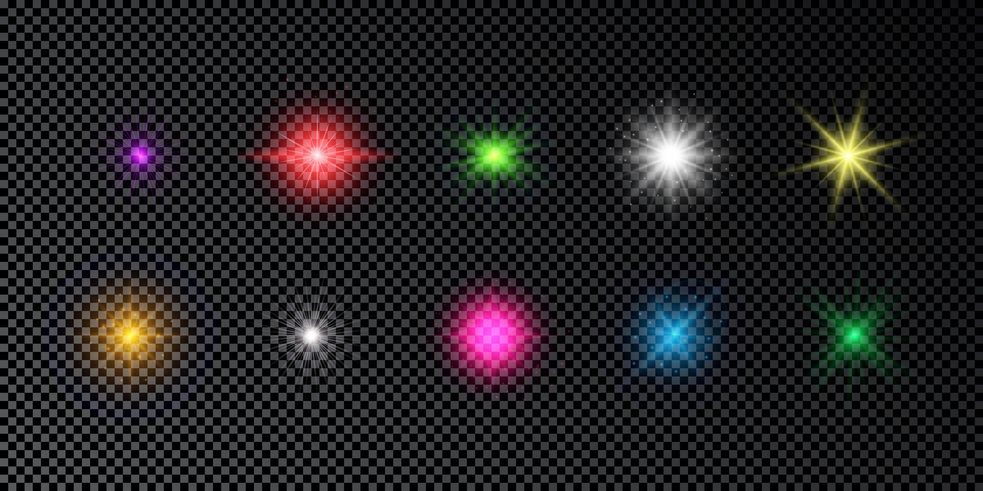 Light effect of lens flare vector