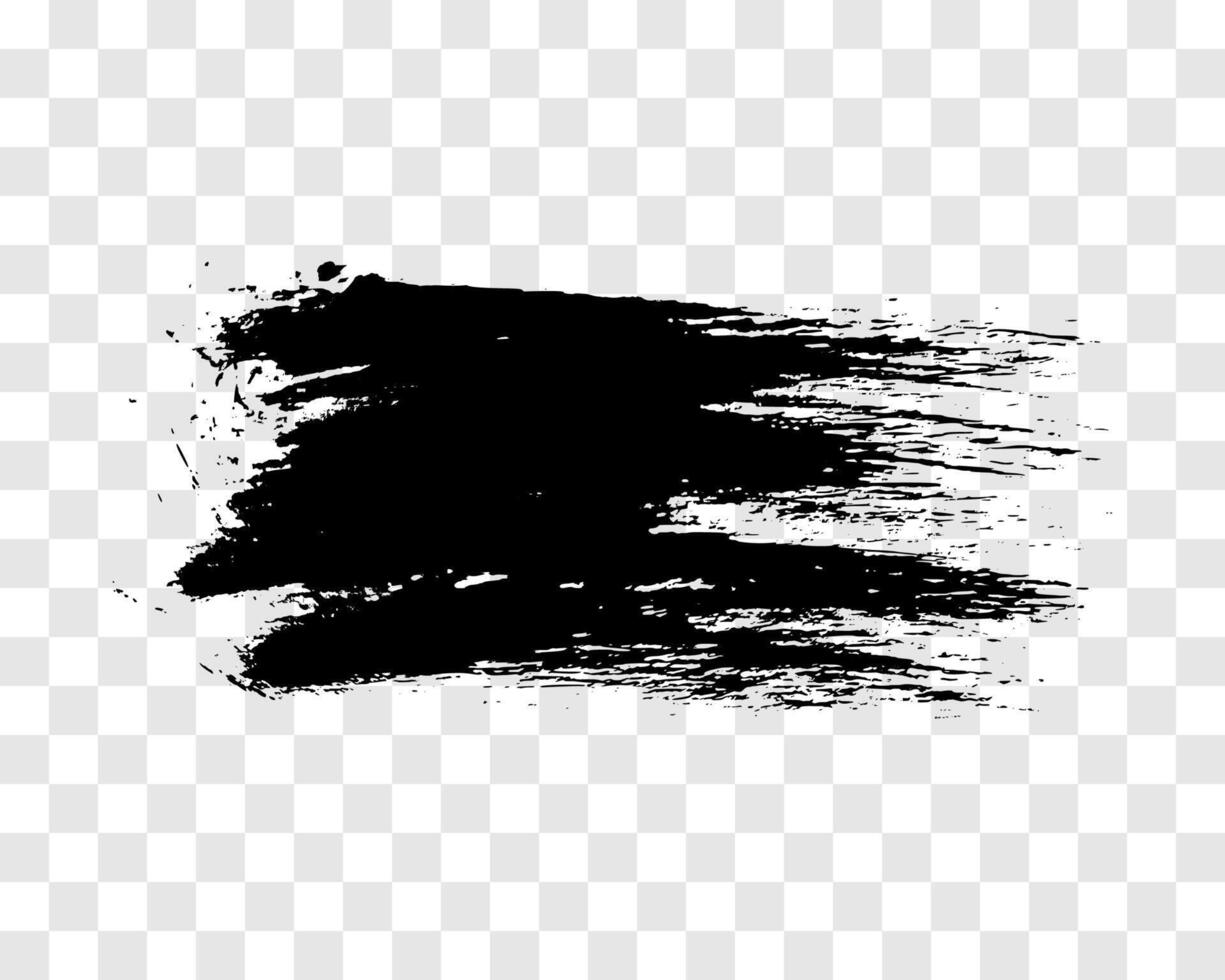 Black brush stroke. Hand drawn ink spot isolated on background. illustration vector